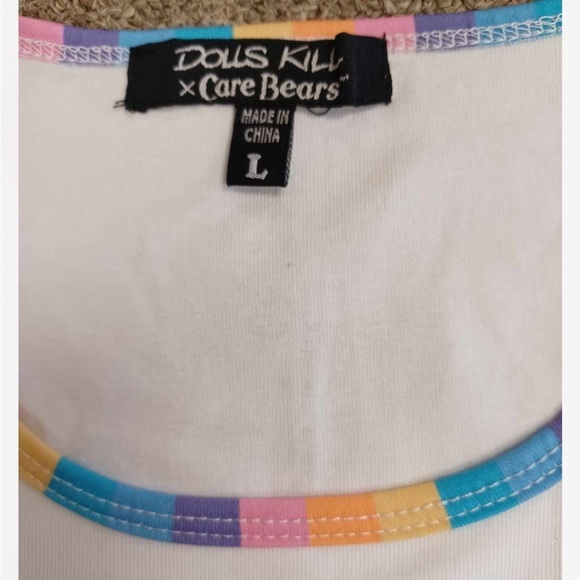 Dolls Kill X Care Bears Sleeveless Cropped Tank Top Size Large - Picture 8 of 9
